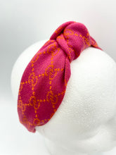 Load image into Gallery viewer, The Kate Knotted Headband - Pink and Orange