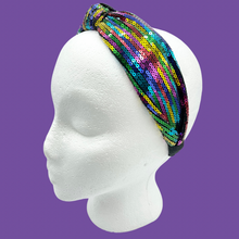 Load image into Gallery viewer, The Kate Knotted Headband - Bright Seqins