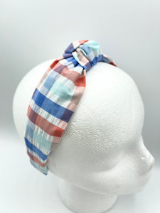 The Kate Knotted Headband - Summer Plaid