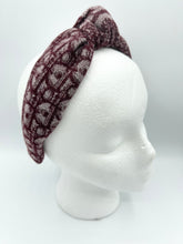 Load image into Gallery viewer, The Kate Knotted Headband - Maroon Trotter