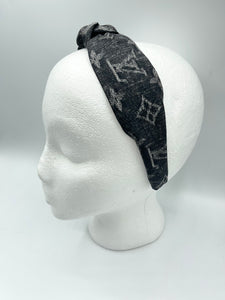 The Kate Knotted Headband - Smoke