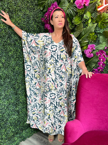 The Gemma Kaftan - Abstract Leaves