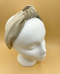 The Kate Camel Velvet Knotted Headband
