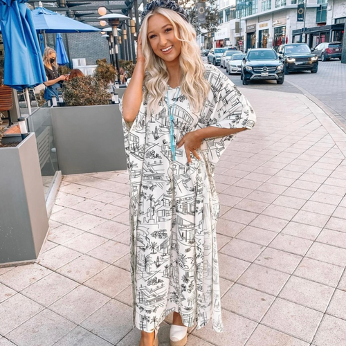 The Gemma Kaftan - White Trillium