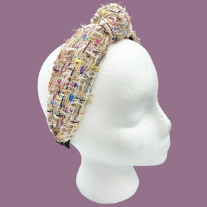 The Kate Knotted Headband - Multi Tweed