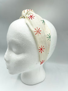 The Kate Knotted Headband - Snowflakes