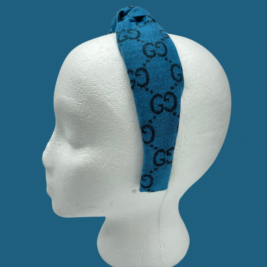 The Kate Knotted Headband - Bright Blue