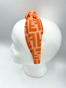 The Kate Knotted Headband - Orange
