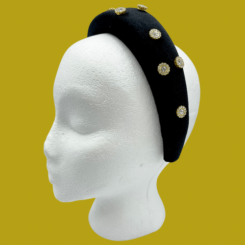The Elizabeth Jeweled Padded Headband