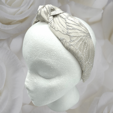 Load image into Gallery viewer, The Kate Knotted Headband - Bridal Brocade