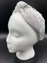 Load image into Gallery viewer, The Kate Silver Print Knotted Headband
