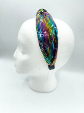 Load image into Gallery viewer, The Kate Knotted Headband - Bright Seqins