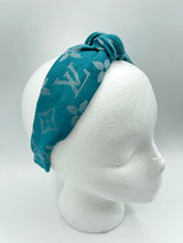 Load image into Gallery viewer, The Kate Knotted Headband- Dark Turquoise Metallic