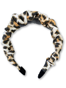 The Valentina Crinkle Headband in Cheetah