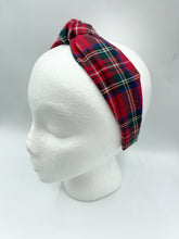 Load image into Gallery viewer, The Kate Knotted Headband - Holiday Plaid