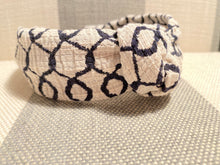 Load image into Gallery viewer, The Kate White Windowpane Knotted Headband