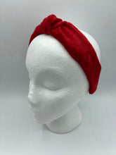 Load image into Gallery viewer, The Kate Red Crush Knotted Headband