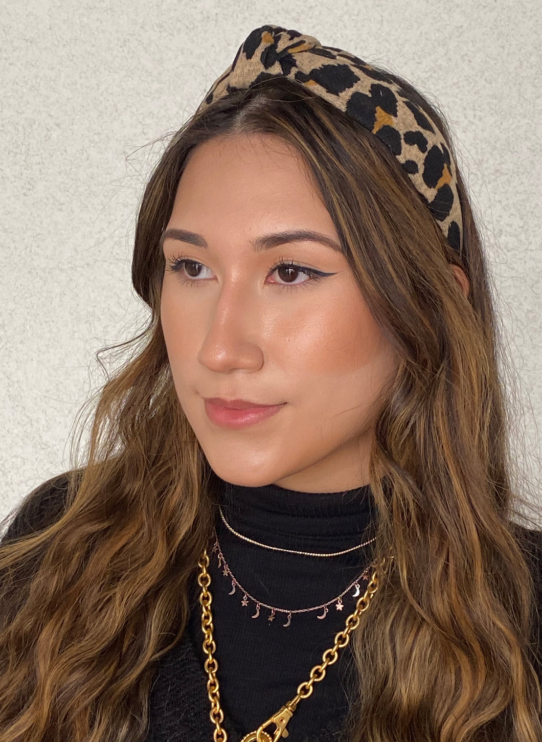 The Kate Leopard Jersey Knotted Headband