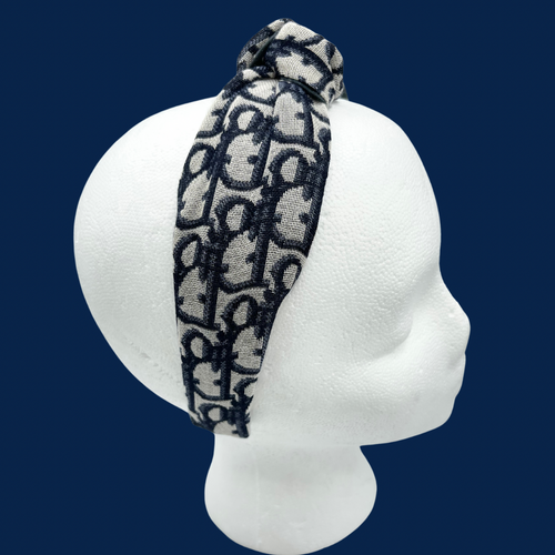 The Kate Knotted Headband - Navy Trotter