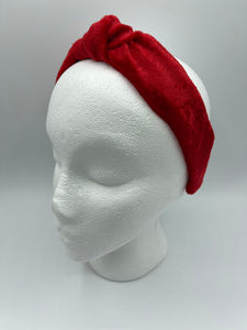 The Kate Red Crush Knotted Headband