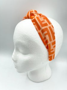 The Kate Knotted Headband - Orange