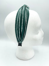 Load image into Gallery viewer, The Kate Knotted Headband - Green Stripes