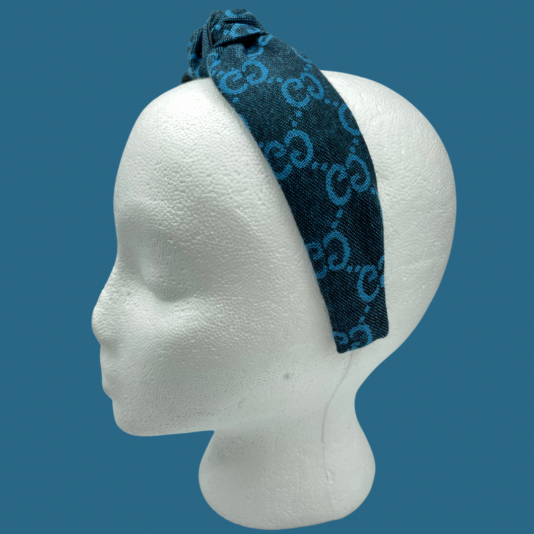 The Kate Knotted Headband - Navy
