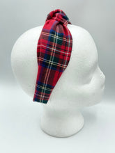 Load image into Gallery viewer, The Kate Knotted Headband - Holiday Plaid