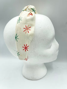 The Kate Knotted Headband - Snowflakes