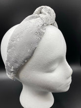 Load image into Gallery viewer, The Kate Silver Print Knotted Headband