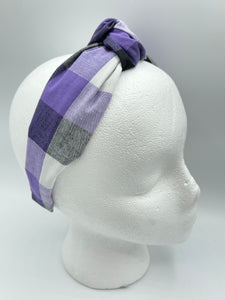 The Kate Purple Plaid Headband