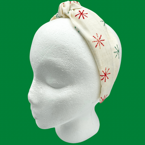 The Kate Knotted Headband - Snowflakes