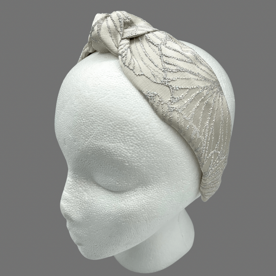 The Kate Knotted Headband - Bridal Brocade