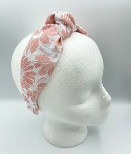 The Kate Knotted Headband - Metallic Floral