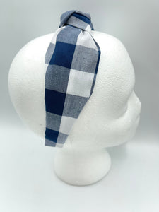 The Kate Knotted Headband - Blue Buffalo