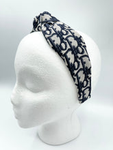 Load image into Gallery viewer, The Kate Knotted Headband - Navy Trotter