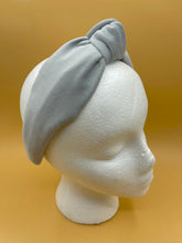 Load image into Gallery viewer, The Kate Grey Velvet Knotted Headband