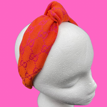 Load image into Gallery viewer, The Kate Knotted Headband - Orange and Pink