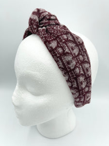 The Kate Knotted Headband - Maroon Trotter
